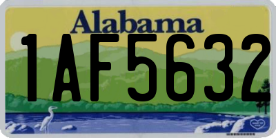 AL license plate 1AF5632