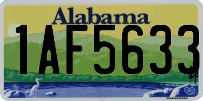 AL license plate 1AF5633
