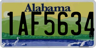 AL license plate 1AF5634