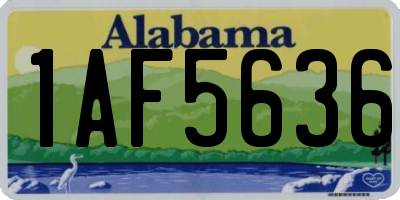AL license plate 1AF5636