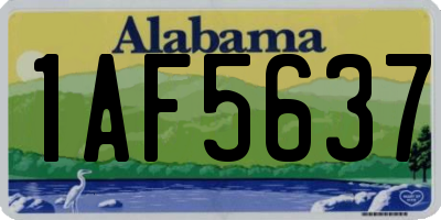 AL license plate 1AF5637