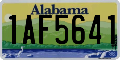 AL license plate 1AF5641