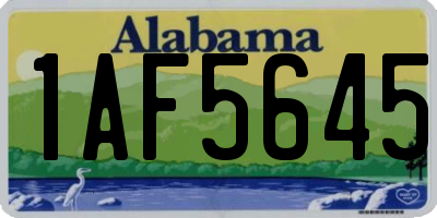 AL license plate 1AF5645