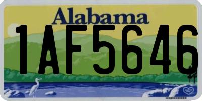 AL license plate 1AF5646