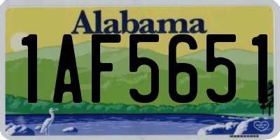AL license plate 1AF5651
