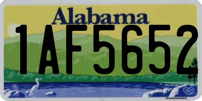 AL license plate 1AF5652