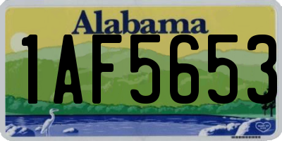AL license plate 1AF5653