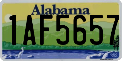 AL license plate 1AF5657
