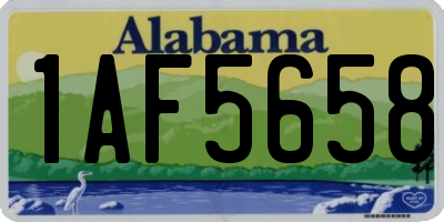 AL license plate 1AF5658