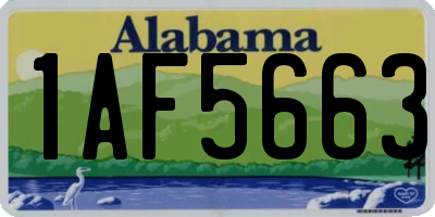 AL license plate 1AF5663