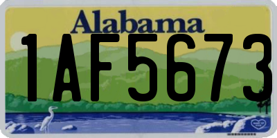 AL license plate 1AF5673