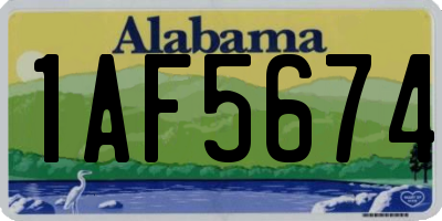 AL license plate 1AF5674