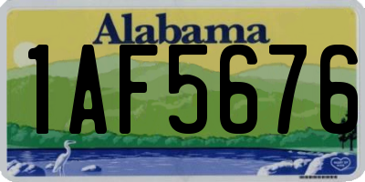 AL license plate 1AF5676