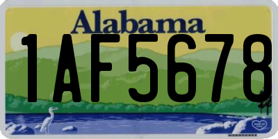 AL license plate 1AF5678