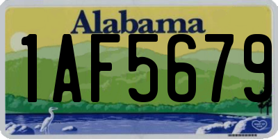AL license plate 1AF5679