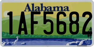 AL license plate 1AF5682