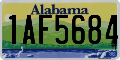 AL license plate 1AF5684