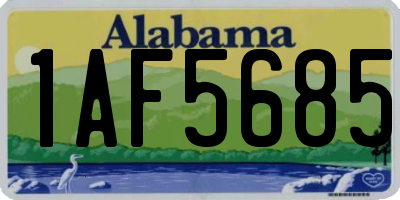 AL license plate 1AF5685