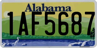 AL license plate 1AF5687