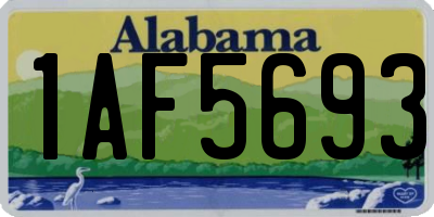 AL license plate 1AF5693