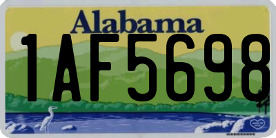 AL license plate 1AF5698