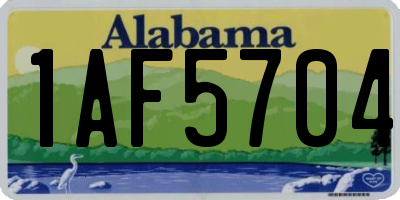 AL license plate 1AF5704