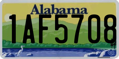 AL license plate 1AF5708