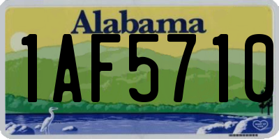 AL license plate 1AF5710