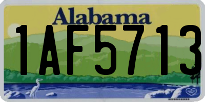 AL license plate 1AF5713