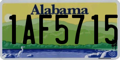 AL license plate 1AF5715