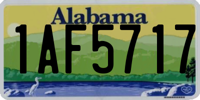 AL license plate 1AF5717