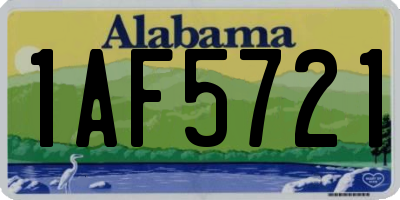 AL license plate 1AF5721