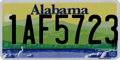 AL license plate 1AF5723