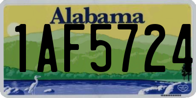 AL license plate 1AF5724