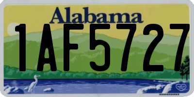 AL license plate 1AF5727