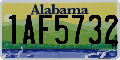 AL license plate 1AF5732
