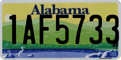 AL license plate 1AF5733