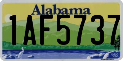 AL license plate 1AF5737