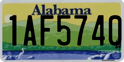 AL license plate 1AF5740