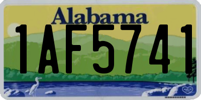 AL license plate 1AF5741