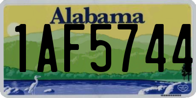AL license plate 1AF5744