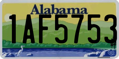 AL license plate 1AF5753