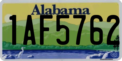 AL license plate 1AF5762