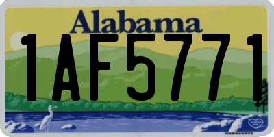 AL license plate 1AF5771