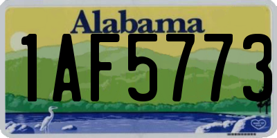 AL license plate 1AF5773