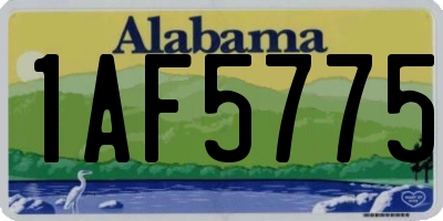 AL license plate 1AF5775