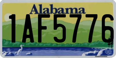 AL license plate 1AF5776
