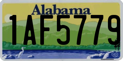 AL license plate 1AF5779