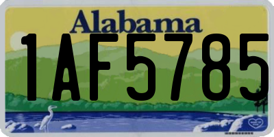 AL license plate 1AF5785