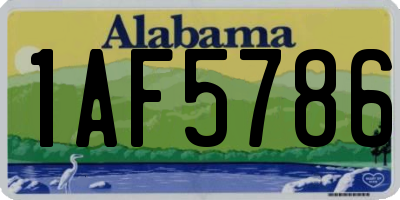 AL license plate 1AF5786